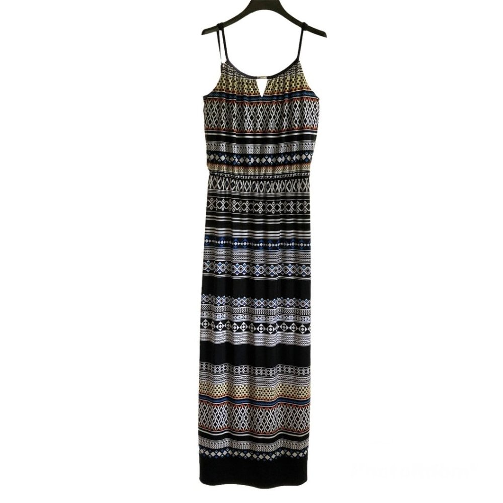 White House Black Market Tribal Geometric Print Maxi Dress